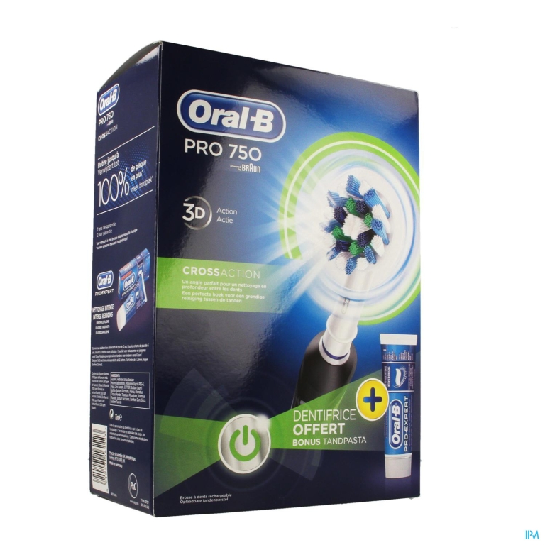 Oral B Tandenb Elec.pro750 Bl Cross+tandp.pro Exp.