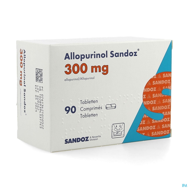 Allopurinol Sandoz 300mg Tabl 90