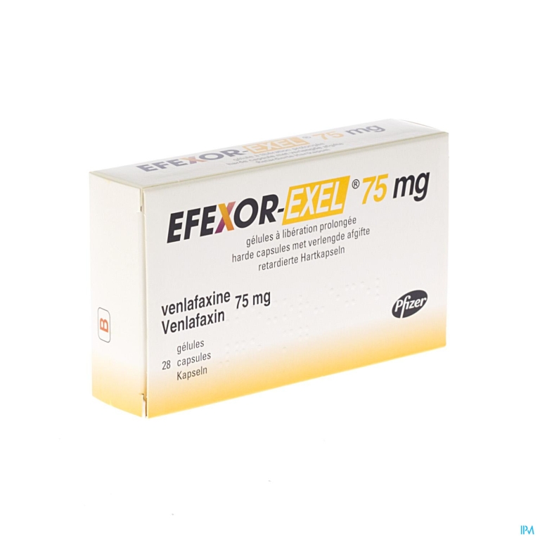 Efexor Exel 75mg Caps Verlengde Afgifte 28