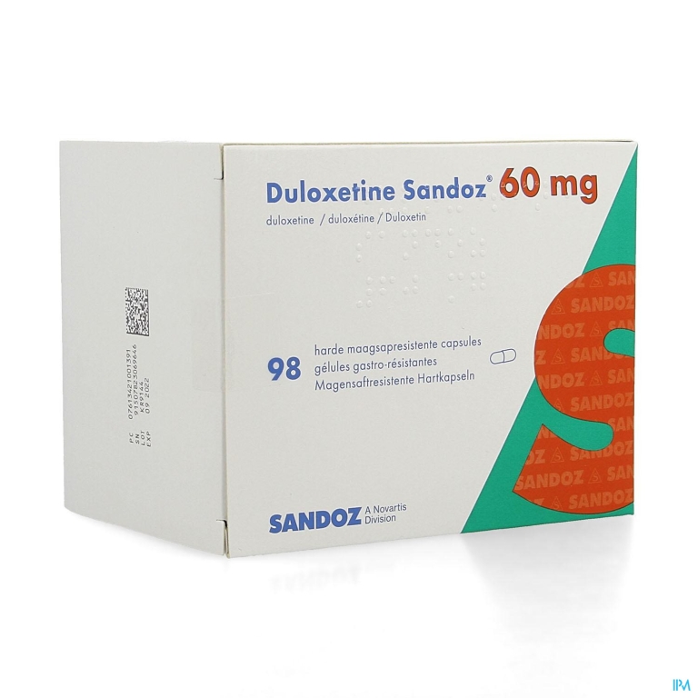 Duloxetine Sandoz 60mg Caps Hard Maagsapresist. 98