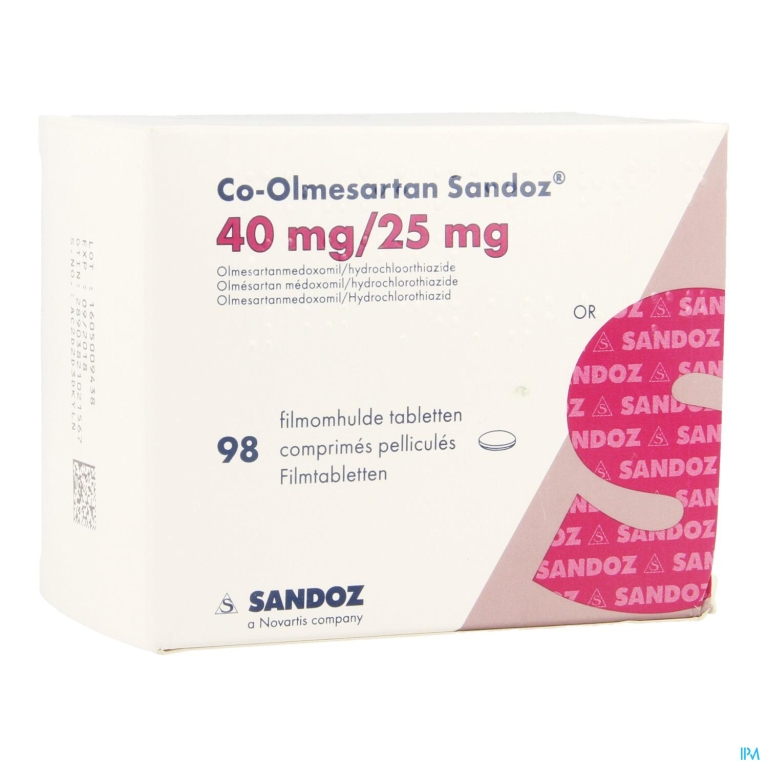 Co Olmesartan Sandoz 40mg/25,0mg Filmomh Tabl 98