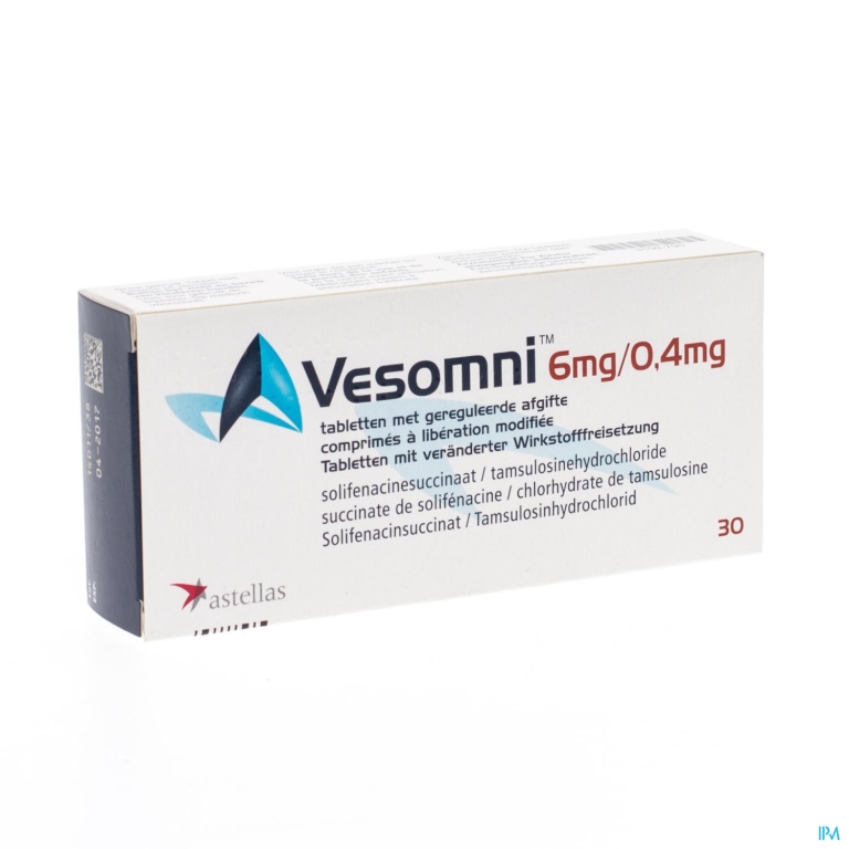 Vesomni 6mg/0,4mg Tabl Met Gereguleerde Afg 30