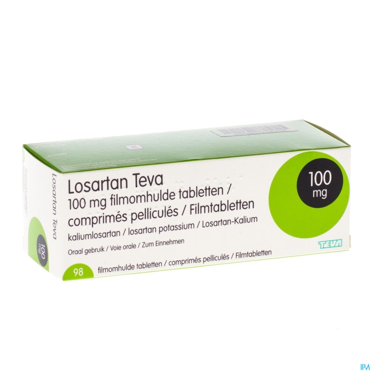 Losartan Teva 100mg Filmomh Tabl 98 X 100mg