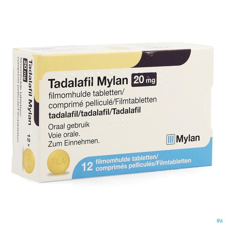 Tadalafil Mylan 20mg Filmomh Tabl 12 X 20mg