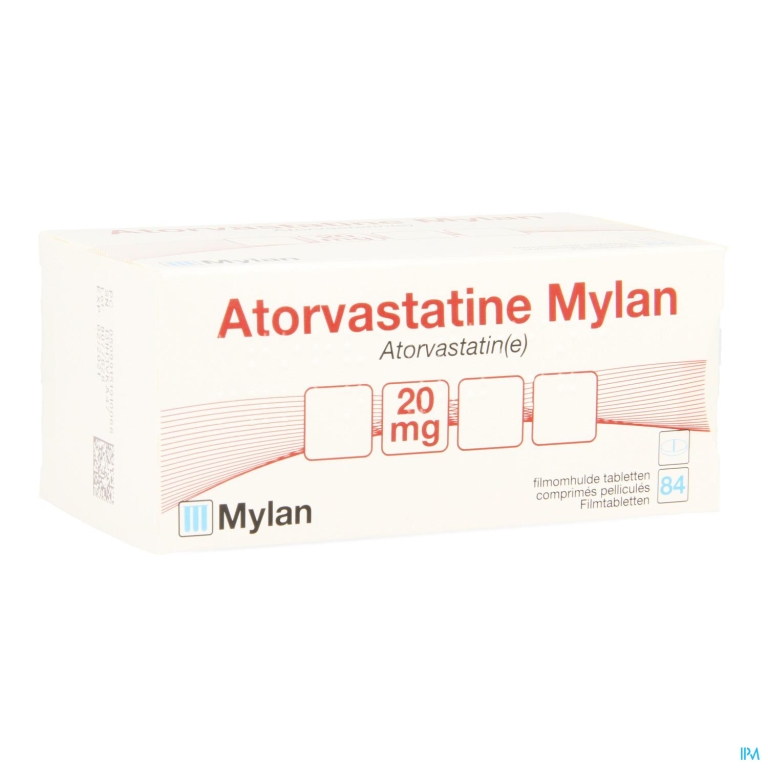 Atorvastatine Mylan 20mg Filmomh Tabl Blister 84