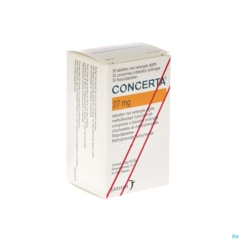 Concerta Tabl 30 X 27mg