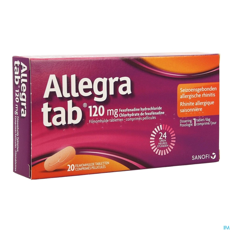 Allegra Tab 120mg Filmomh Tabl 20 X 120mg