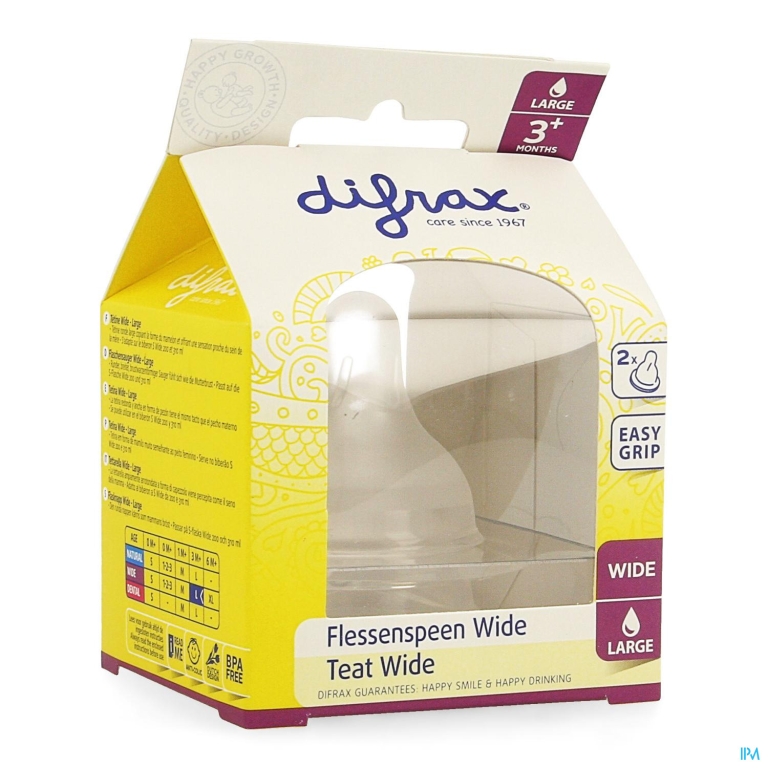 Difrax Flessenspeen Natural Wide Large 678