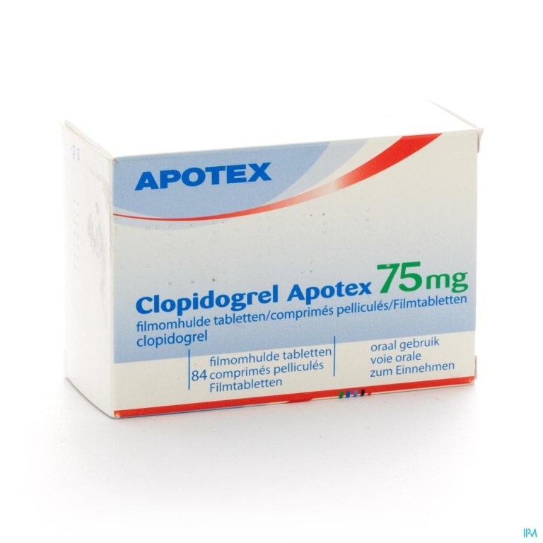 Clopidogrel Apotex 75mg Filmomh Tabl 84 X 75mg