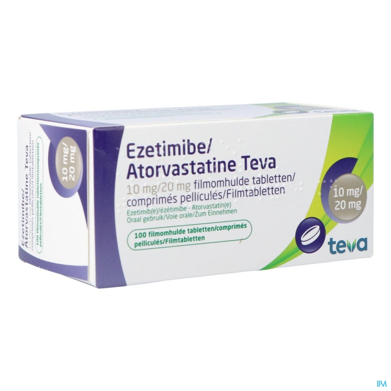 Ezetimibe Atorvastatine Teva 10/20mg Film.tabl 100