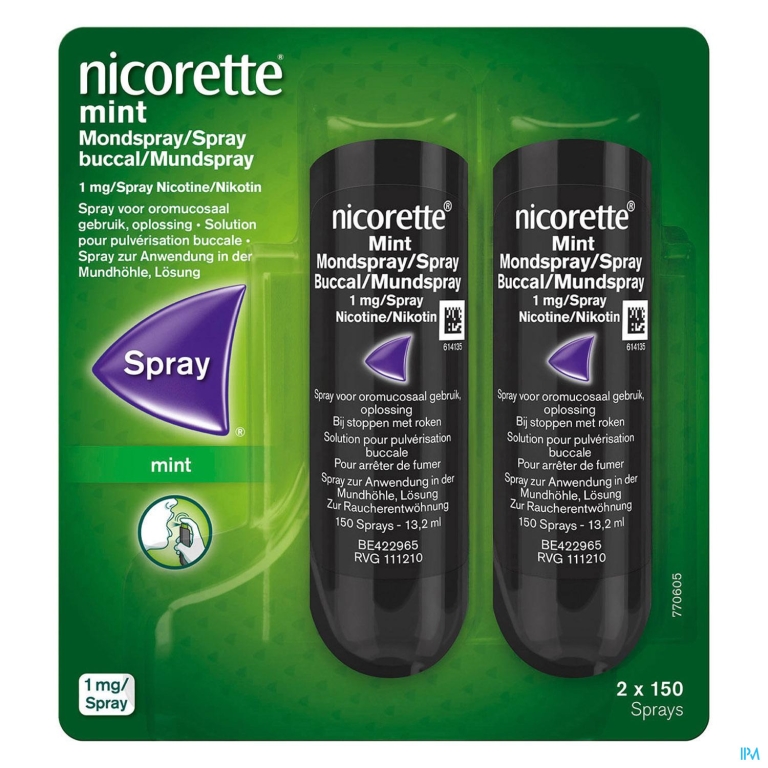 Nicorette Mint Mondspray 2×150 Sprays 1mg/spray