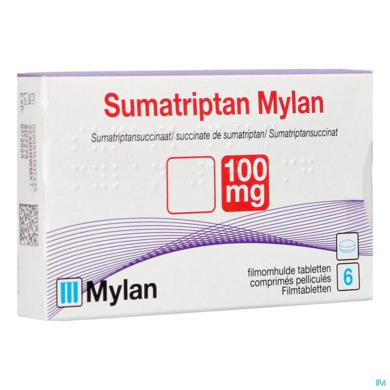 Sumatriptan Mylan 100mg Comp 6 X 100mg