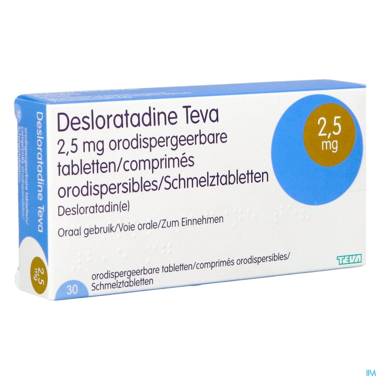 Desloratadine Teva 2,5mg Orodisp Comp 30 X 2,5mg