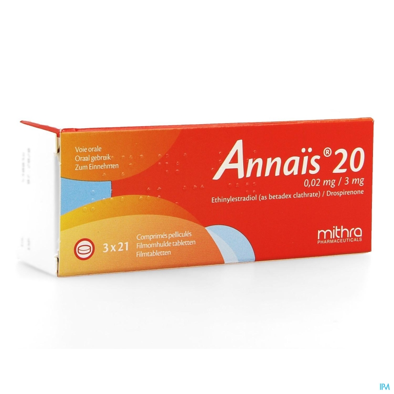 Annais 20 0,02mg/3mg Filmomh Tabl 3 X 21