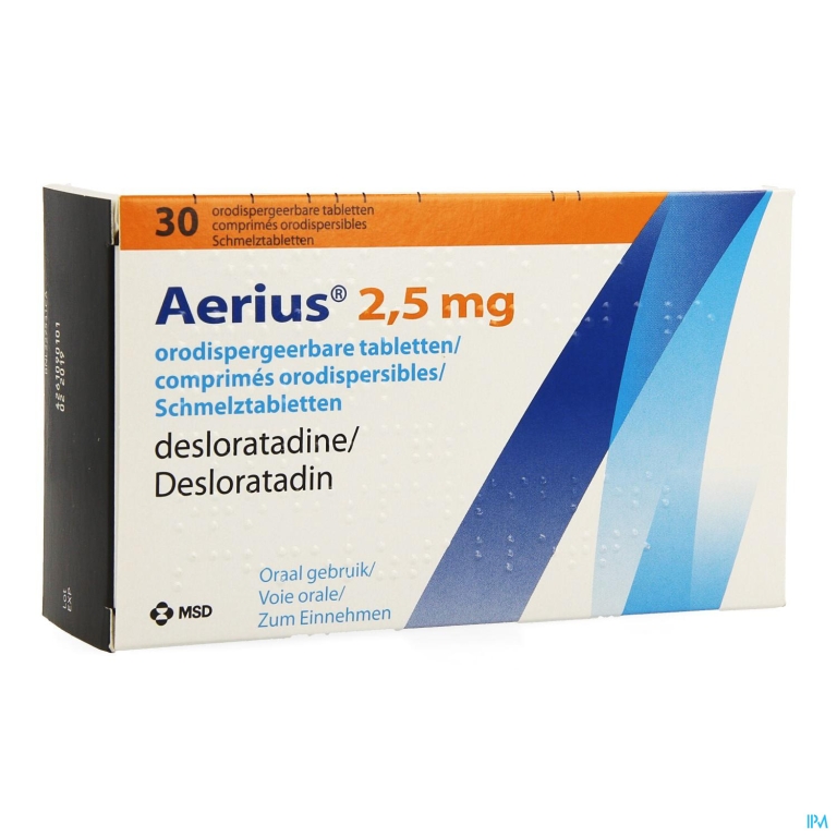 Aerius 2,5mg Comp Orodispergeerbare 30 X 2,5mg