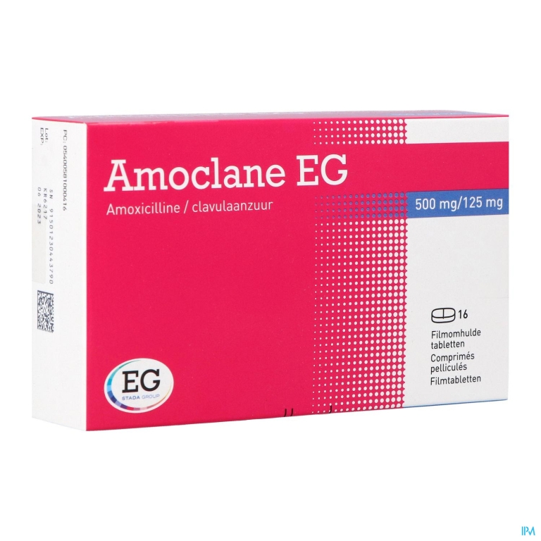 Amoclane EG 500Mg/125Mg Filmomh Tabl 16