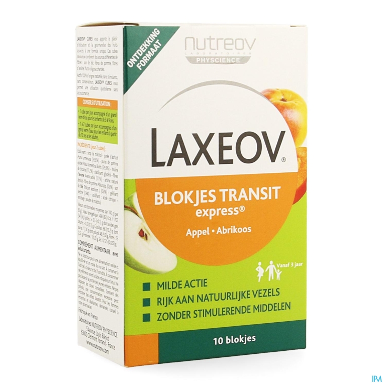 Laxeov Appel-abrikoos Blokjes 10x10g