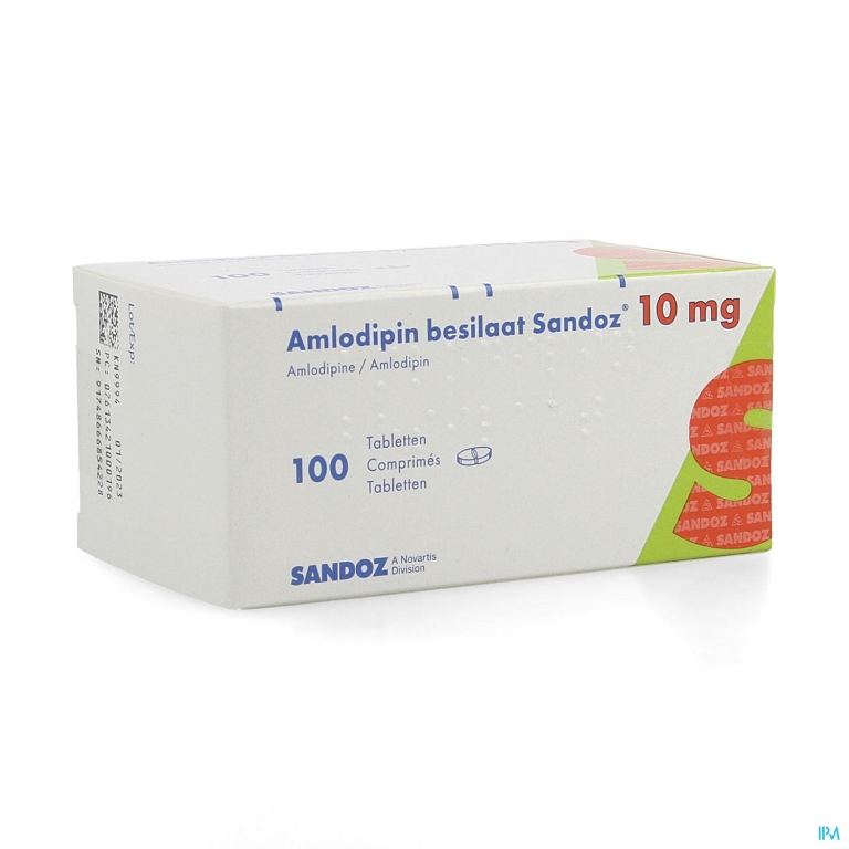 Amlodipine Besilaat Sandoz C0mp 100x10mg