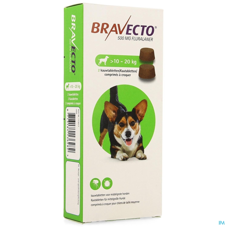 Bravecto Kauwtabletten Hond 2x 500,0mg