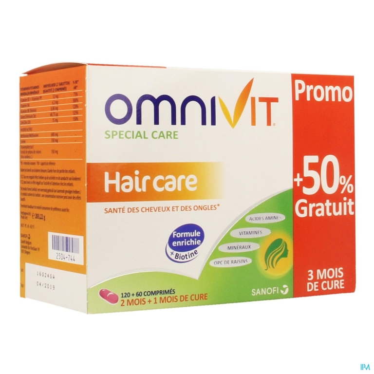 Omnivit Vita Haar Tabl 120+60 Gratis Promo