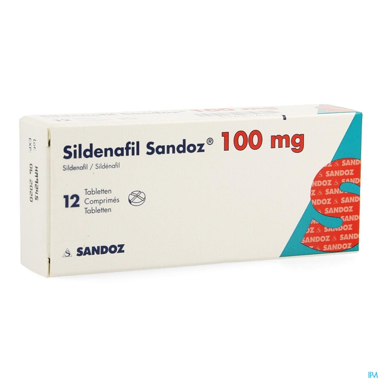 Sildenafil Sandoz Pi Pharma Comp 12 X 100mg Pip
