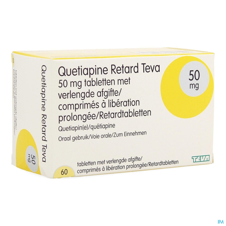 Quetiapine Retard Teva 50mg Verl.afgifte Comp 60