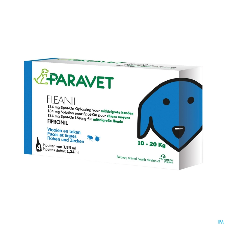 Paravet Fleanil Hond 10-20kg Pipet 4