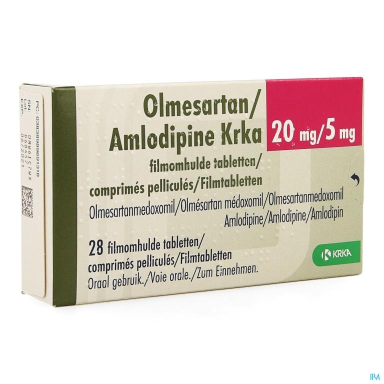 Olmesartan Amlodipine Krka 20/ 5mg Filmomh Tabl 28