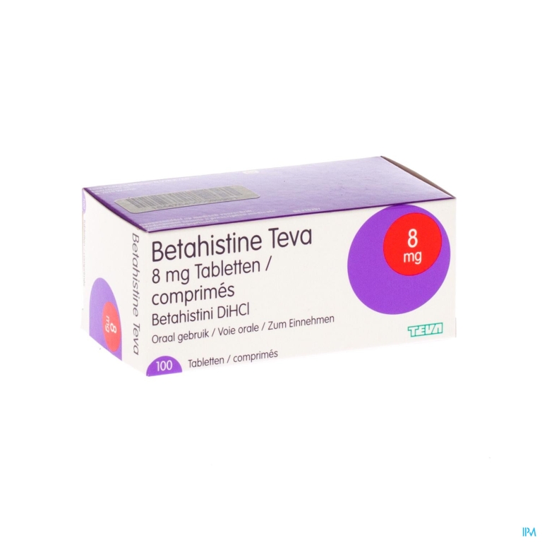 Betahistine Teva 8mg Comp 100 X 8mg