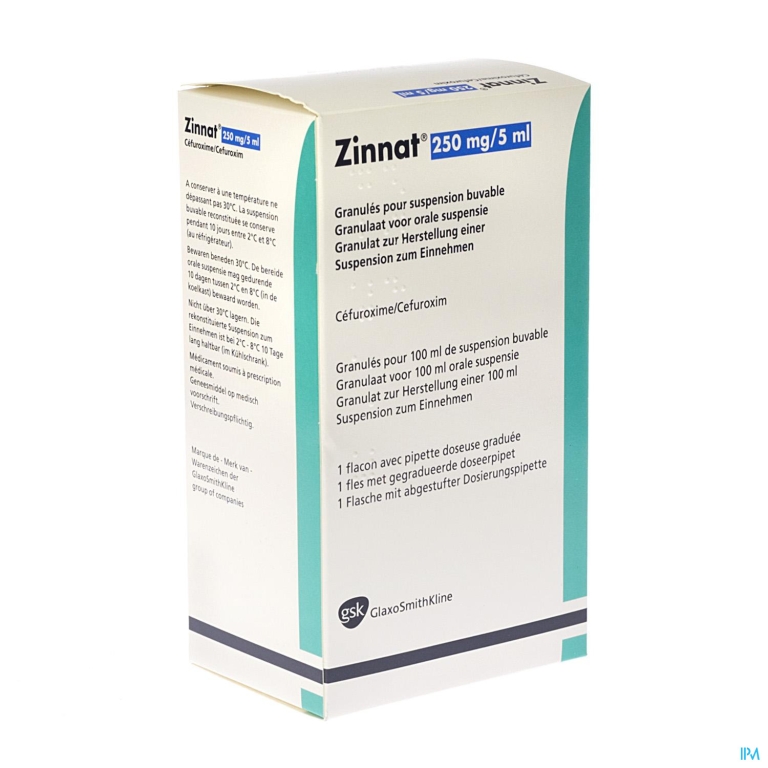 Zinnat 250 Susp Or 100ml 250mg/5ml