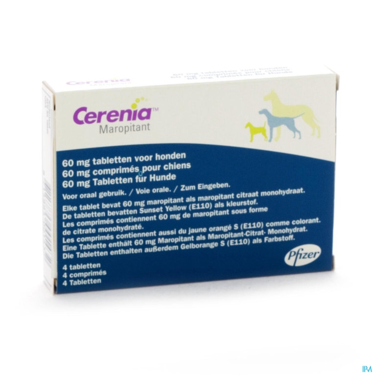 Cerenia 60mg Comp 4 Voor Honden