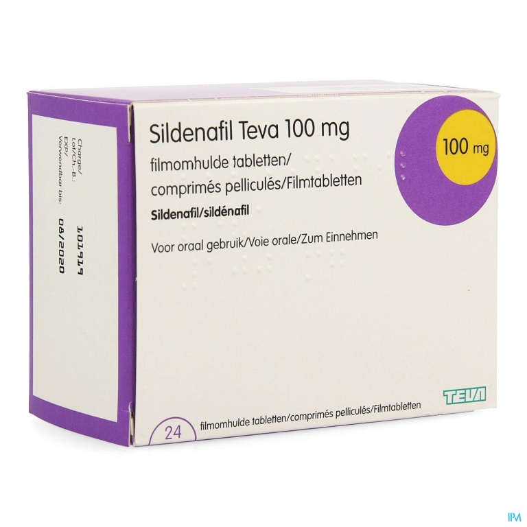 Sildenafil Teva 100mg Filmomh Tabl 24 X 100mg Pip