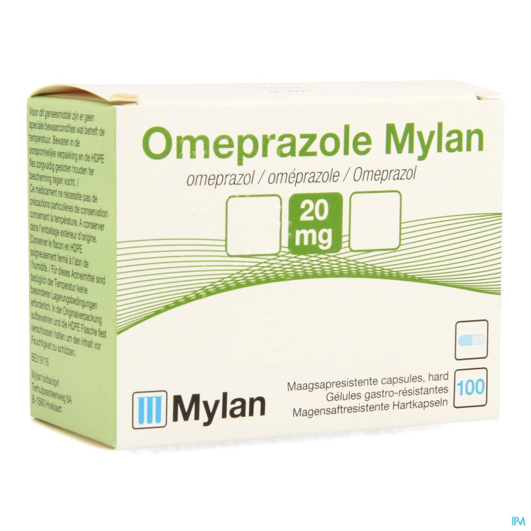 Omeprazol Mylan Caps 100 X 20mg