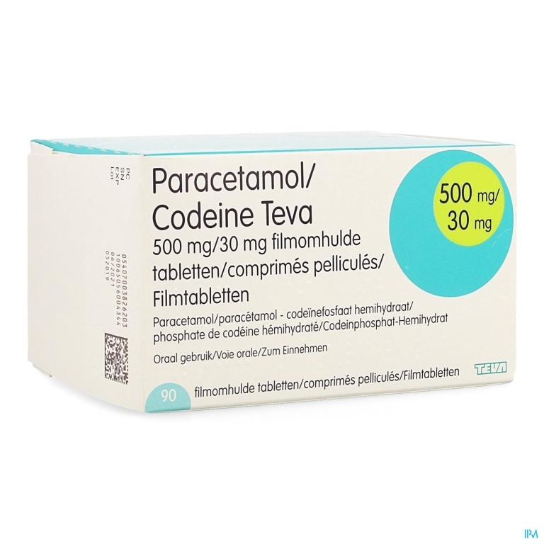 Paracetamol Codeine Teva 500mg/30mg Film.tabl 90