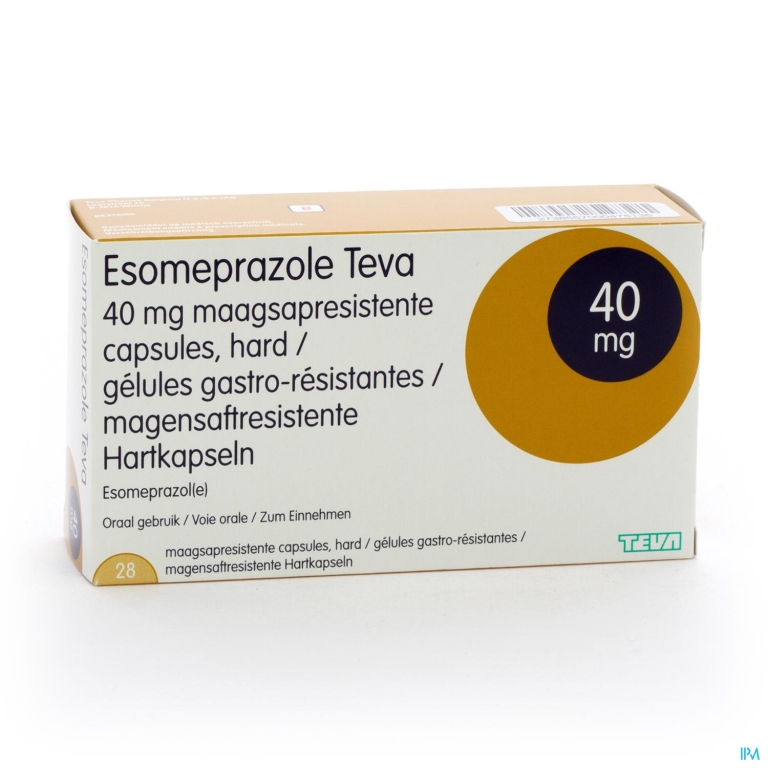 Esomeprazole Teva Caps Harde Maagsapres Bl 28x40mg