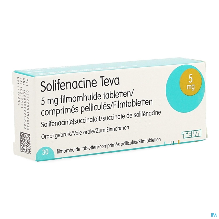 Solifenacine Teva Filmomh Tabl 30 X 5mg