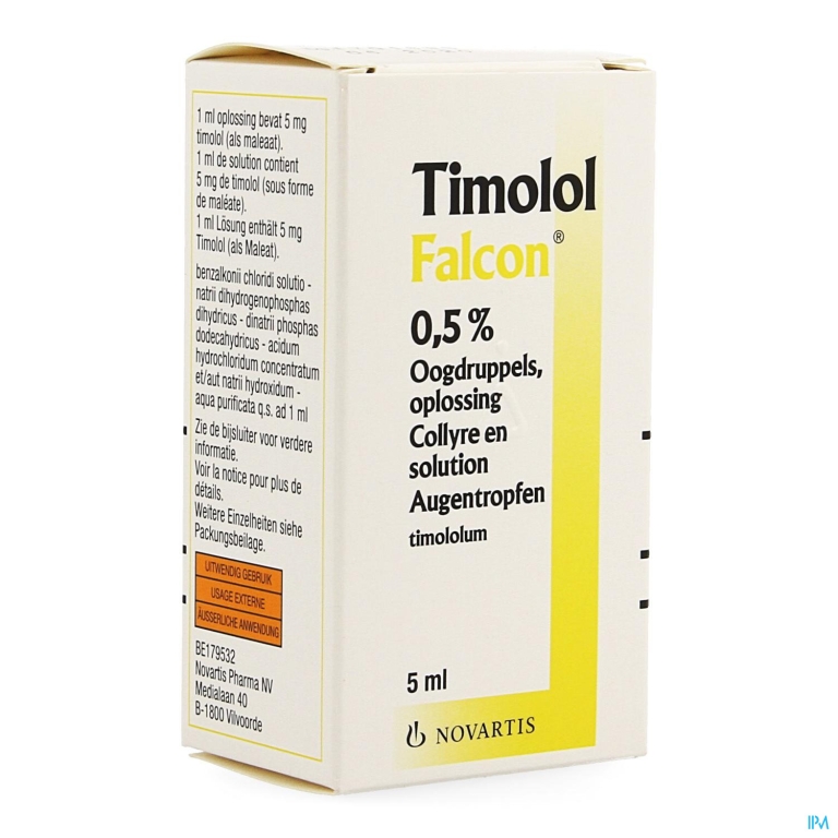 Timolol Falcon 0,50% Oogdruppel 5ml