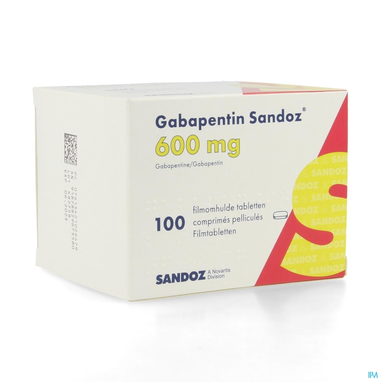 Gabapentine 600mg Sandoz Comp 100 X 600mg