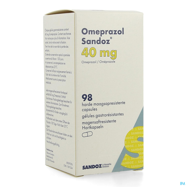 Omeprazol Sandoz Caps Enter 98 X 40mg