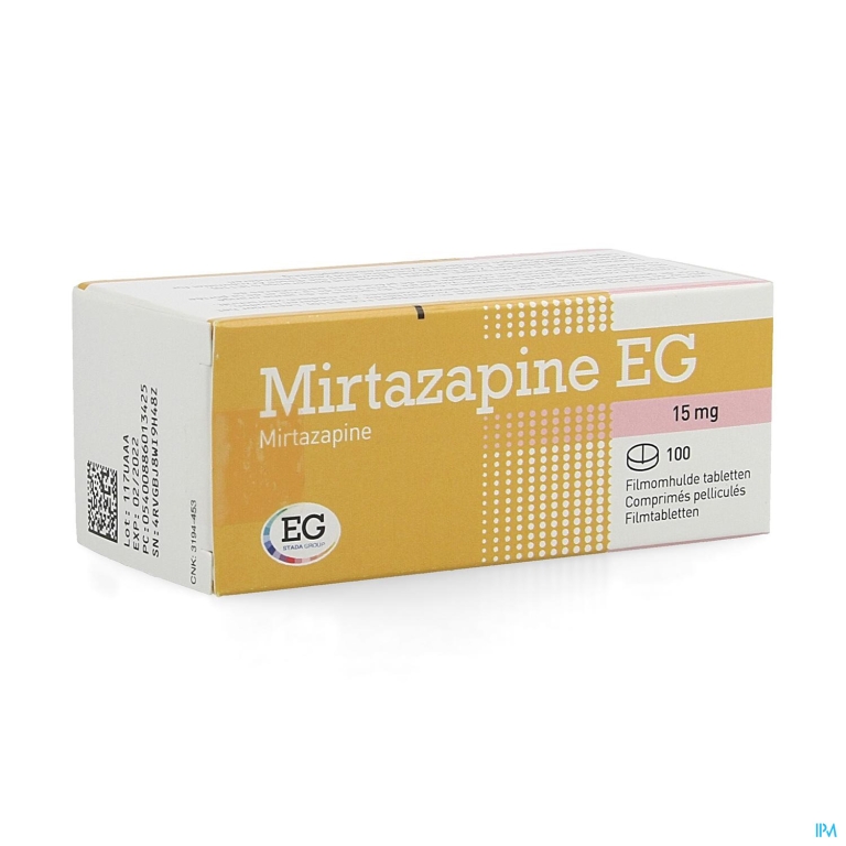 Mirtazapine EG 15Mg Tabl Pell 100X15 Mg