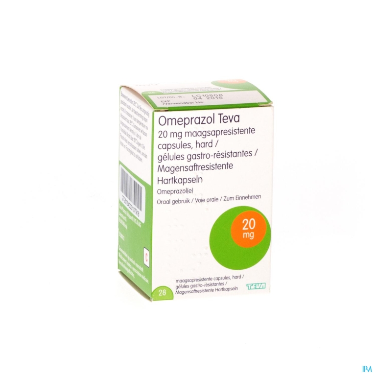 Omeprazol Teva 20mg Caps Maagsapresis Hard Pot 28