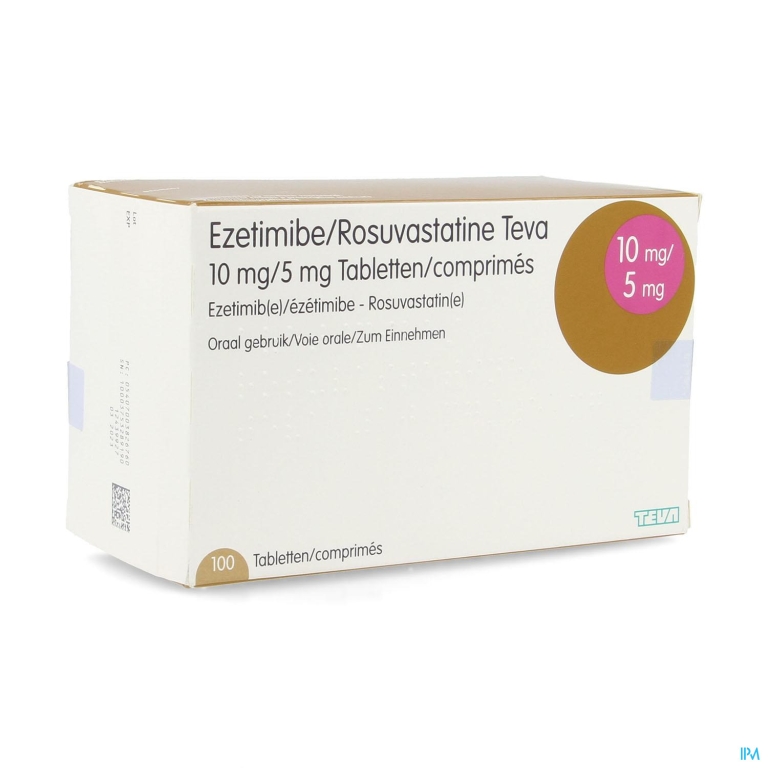 Ezetimibe Rosuvastatine Teva 10mg/ 5mg Comp 100