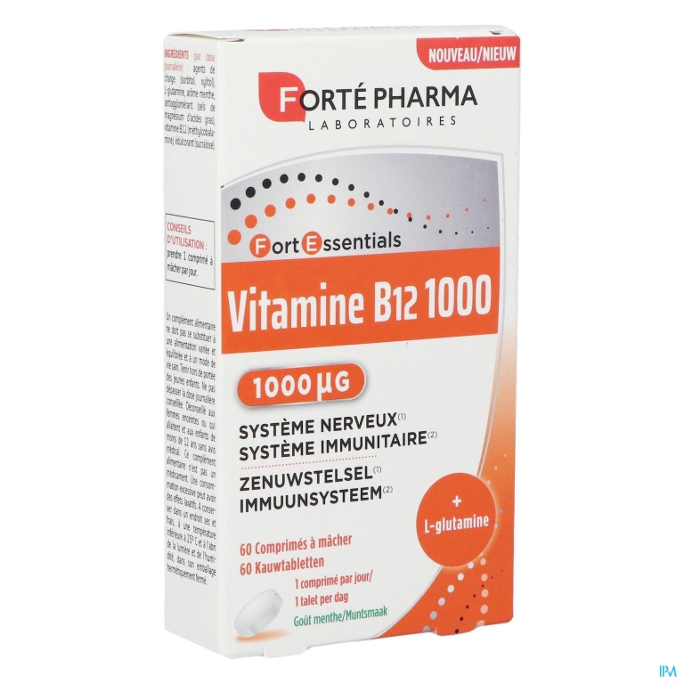 Vitamine B12 1000 Forte Pharma Tabl 60