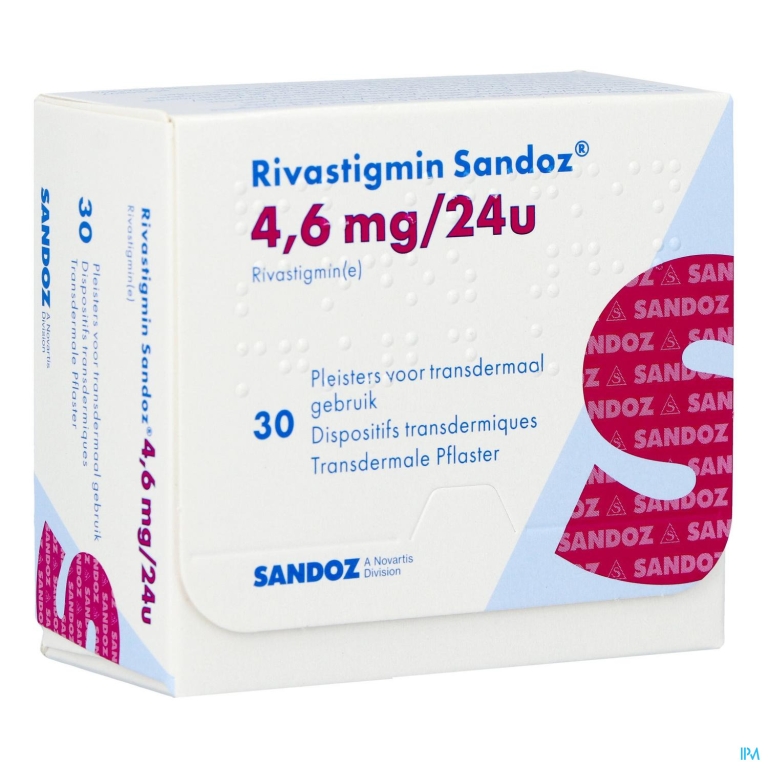 Rivastigmin Sandoz 4,6mg/24u Pleister Transd. 30