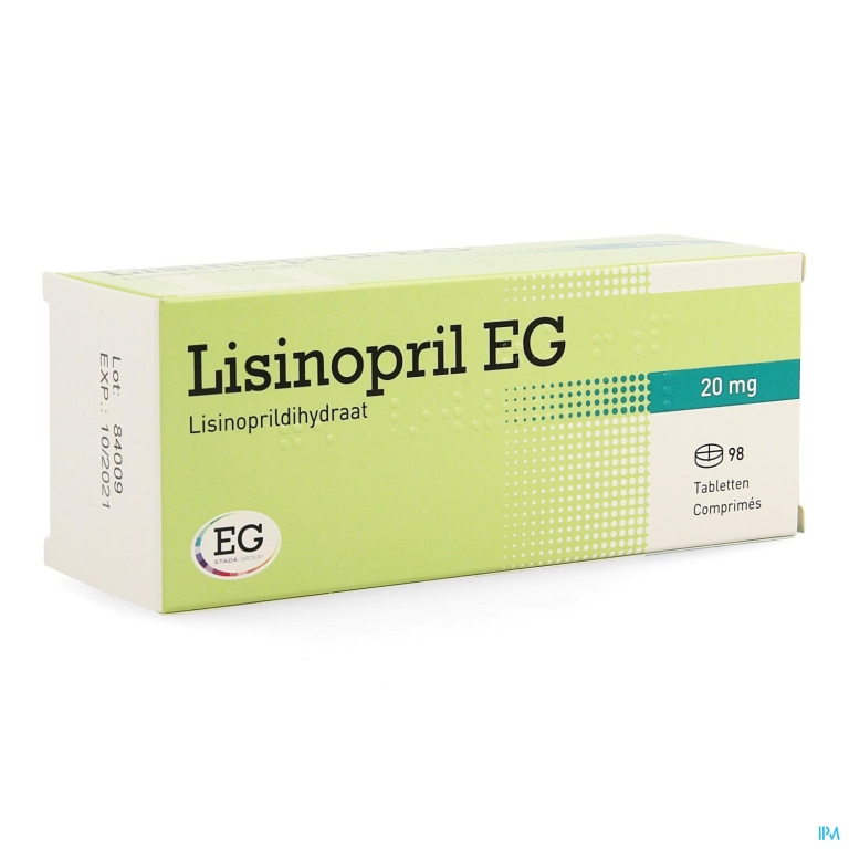 Lisinopril EG Tabl 98X20Mg