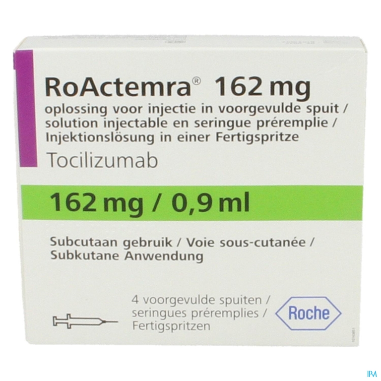 Roactemra 162mg/0,9ml Opl Inj Voorgev.spuit 4