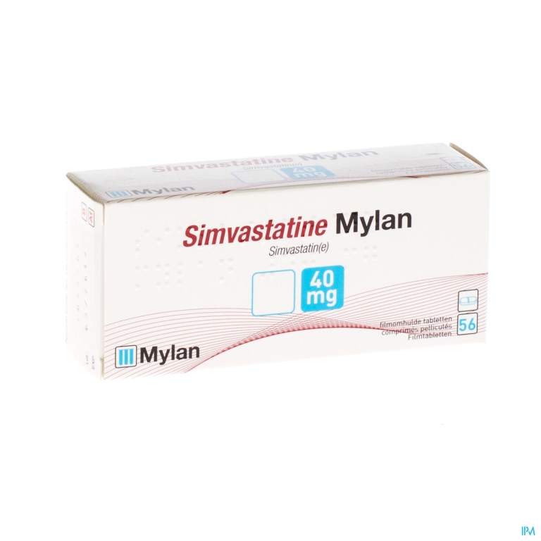 Simvastatine Mylan (ex-doc) 40mg Tabl 56 X 40mg