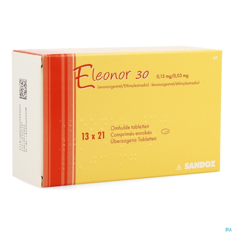 Eleonor 0,15mg/0,03mg 0mhulde Tabl 13×21