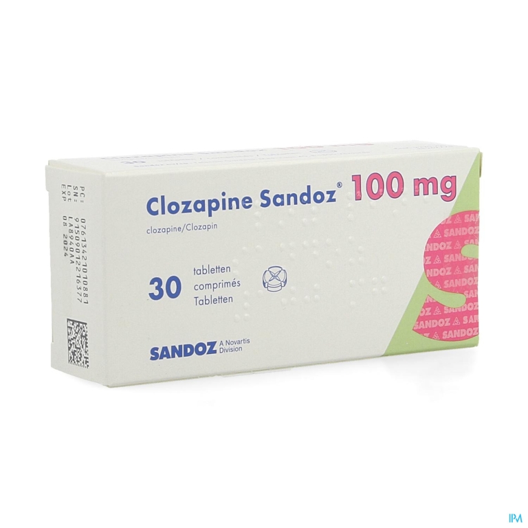 Clozapine Sandoz Comp 30 X 100mg