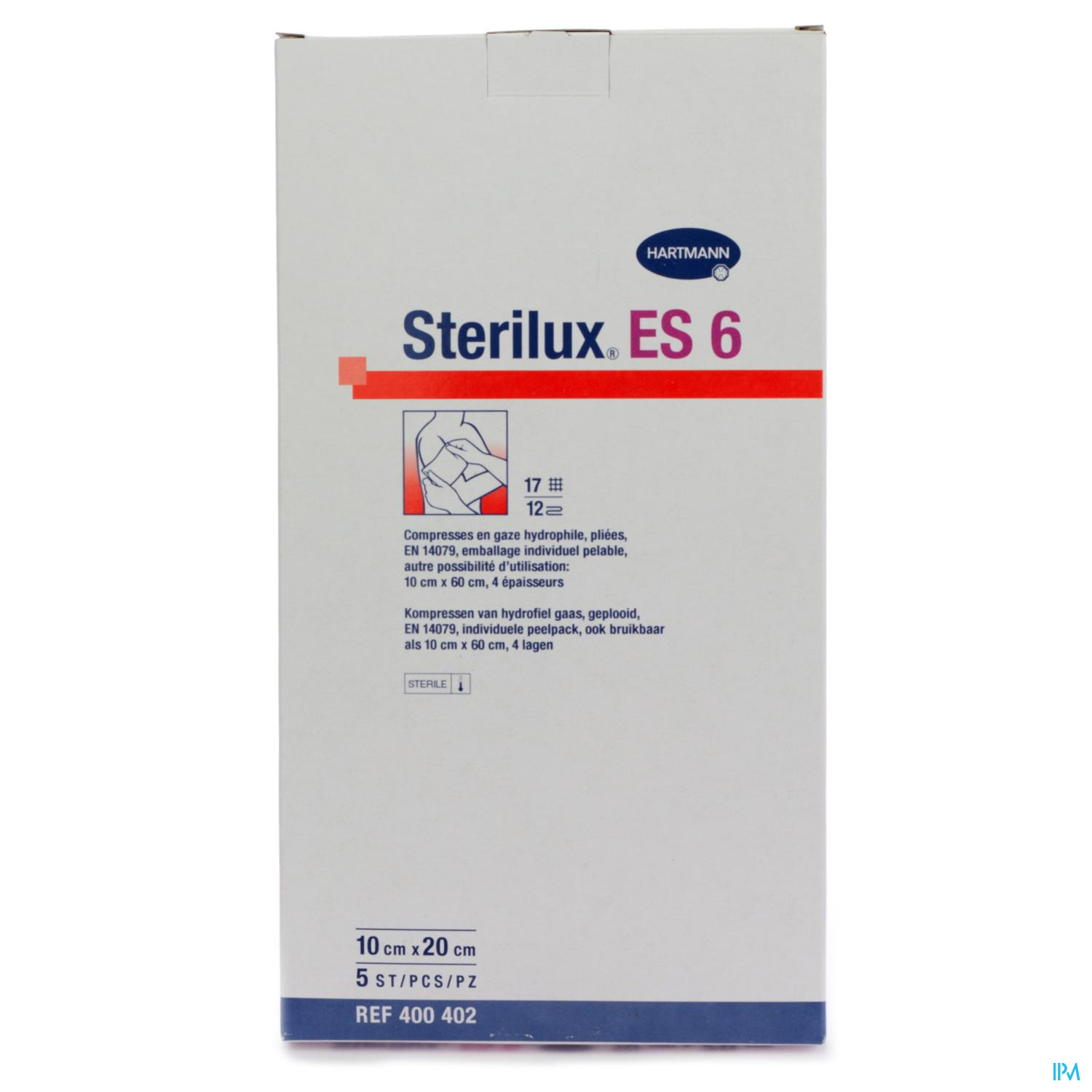 Sterilux Es6 Kp Ster 12pl 10,0×20,0cm 5 4004025